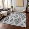 Piper Looms Chantille Aztec ACN1861 Gray Machine Washable Area Rug Lifestyle Image Feature