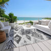 Piper Looms Chantille Aztec ACN1861 Gray Machine Washable Area Rug Outdoor Lifestyle Image Feature