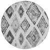 Piper Looms Chantille Aztec ACN1861 Gray Machine Washable Area Rug Round Main Image