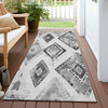Piper Looms Chantille Aztec ACN1861 Gray Machine Washable Area Rug Runner Outdoor Lifestyle Image Feature