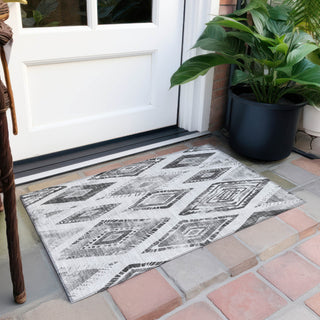 Piper Looms Chantille Aztec ACN1861 Gray Machine Washable Area Rug Scatter Outdoor Lifestyle Image Feature
