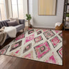 Piper Looms Chantille Aztec ACN1861 Linen Machine Washable Area Rug Lifestyle Image Feature