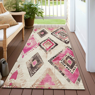 Piper Looms Chantille Aztec ACN1861 Linen Machine Washable Area Rug Runner Outdoor Lifestyle Image Feature