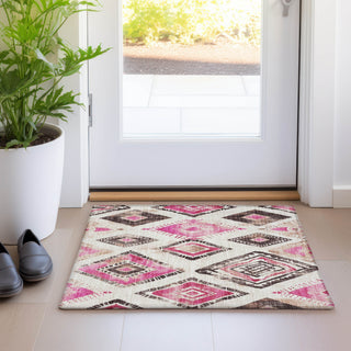 Piper Looms Chantille Aztec ACN1861 Linen Machine Washable Area Rug Scatter Lifestyle Image Feature