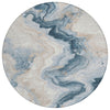 Piper Looms Chantille Swirls ACN1862 Beige Machine Washable Area Rug Round Main Image