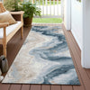Piper Looms Chantille Swirls ACN1862 Beige Machine Washable Area Rug Runner Outdoor Lifestyle Image Feature