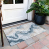 Piper Looms Chantille Swirls ACN1862 Beige Machine Washable Area Rug Scatter Outdoor Lifestyle Image Feature