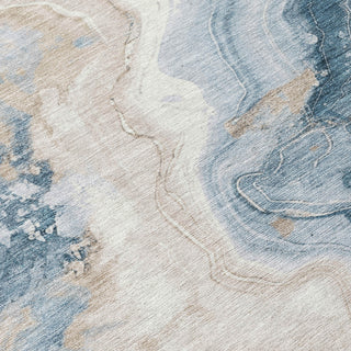 Piper Looms Chantille Swirls ACN1862 Beige Machine Washable Area Rug Swatch Image