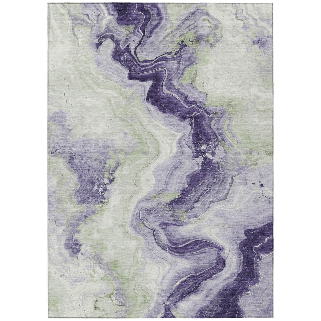 Piper Looms Chantille Swirls ACN1862 Lavender Machine Washable Area Rug main image