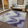 Piper Looms Chantille Swirls ACN1862 Lavender Machine Washable Area Rug Outdoor Lifestyle Image Feature