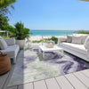 Piper Looms Chantille Swirls ACN1862 Lavender Machine Washable Area Rug Outdoor Lifestyle Image Feature