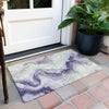 Piper Looms Chantille Swirls ACN1862 Lavender Machine Washable Area Rug Scatter Outdoor Lifestyle Image Feature