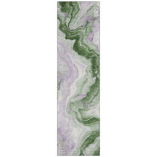 Piper Looms Chantille Swirls ACN1862 Olive Machine Washable Area Rug Runner Main Image