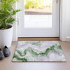 Piper Looms Chantille Swirls ACN1862 Olive Machine Washable Area Rug Scatter Lifestyle Image Feature