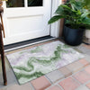 Piper Looms Chantille Swirls ACN1862 Olive Machine Washable Area Rug Scatter Outdoor Lifestyle Image Feature