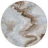 Piper Looms Chantille Swirls ACN1862 Taupe Machine Washable Area Rug Round Main Image