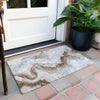 Piper Looms Chantille Swirls ACN1862 Taupe Machine Washable Area Rug Scatter Outdoor Lifestyle Image Feature