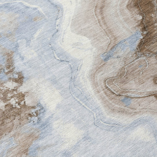 Piper Looms Chantille Swirls ACN1862 Taupe Machine Washable Area Rug Swatch Image