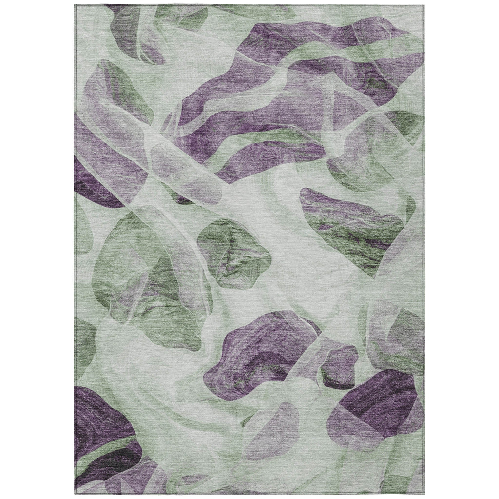 Piper Looms Chantille Abstract ACN1863 Aloe Machine Washable Area Rug main image