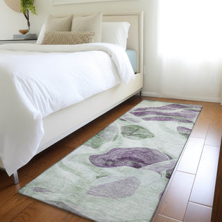 Piper Looms Chantille Abstract ACN1863 Aloe Machine Washable Area Rug Runner Lifestyle Image Feature