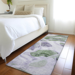 Piper Looms Chantille Abstract ACN1863 Lavender Machine Washable Area Rug Runner Lifestyle Image Feature