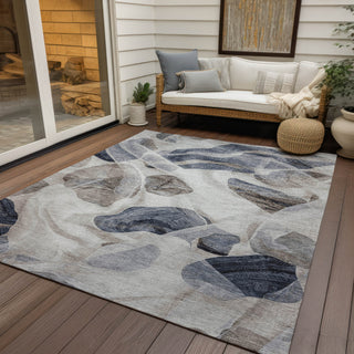 Piper Looms Chantille Abstract ACN1863 Putty Machine Washable Area Rug Outdoor Lifestyle Image Feature