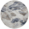 Piper Looms Chantille Abstract ACN1863 Putty Machine Washable Area Rug Round Main Image