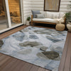 Piper Looms Chantille Abstract ACN1863 Sky Machine Washable Area Rug Outdoor Lifestyle Image Feature