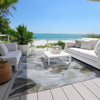 Piper Looms Chantille Abstract ACN1863 Sky Machine Washable Area Rug Outdoor Lifestyle Image Feature