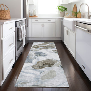 Piper Looms Chantille Abstract ACN1863 Sky Machine Washable Area Rug Runner Lifestyle Image Feature