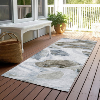 Piper Looms Chantille Abstract ACN1863 Sky Machine Washable Area Rug Runner Outdoor Lifestyle Image Feature