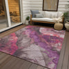 Piper Looms Chantille Floral ACN1864 Blush Machine Washable Area Rug Outdoor Lifestyle Image Feature
