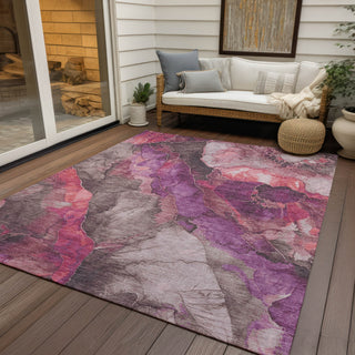 Piper Looms Chantille Floral ACN1864 Blush Machine Washable Area Rug Outdoor Lifestyle Image Feature