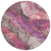 Piper Looms Chantille Floral ACN1864 Blush Machine Washable Area Rug Round Main Image