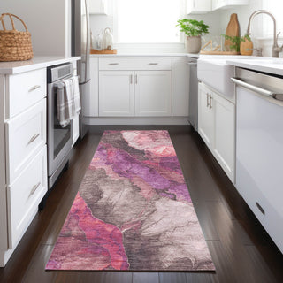 Piper Looms Chantille Floral ACN1864 Blush Machine Washable Area Rug Runner Lifestyle Image Feature
