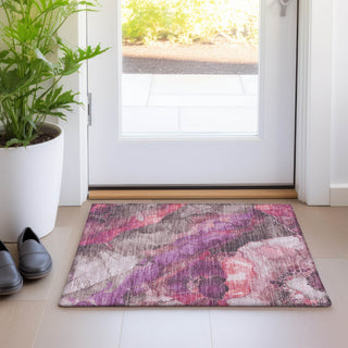 Piper Looms Chantille Floral ACN1864 Blush Machine Washable Area Rug Scatter Lifestyle Image Feature