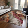 Piper Looms Chantille Floral ACN1864 Khaki Machine Washable Area Rug Lifestyle Image Feature