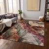 Piper Looms Chantille Floral ACN1864 Khaki Machine Washable Area Rug Lifestyle Image Feature