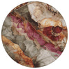 Piper Looms Chantille Floral ACN1864 Khaki Machine Washable Area Rug Round Main Image