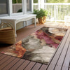 Piper Looms Chantille Floral ACN1864 Khaki Machine Washable Area Rug Runner Outdoor Lifestyle Image Feature
