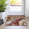 Piper Looms Chantille Floral ACN1864 Khaki Machine Washable Area Rug Scatter Lifestyle Image Feature