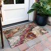 Piper Looms Chantille Floral ACN1864 Khaki Machine Washable Area Rug Scatter Outdoor Lifestyle Image Feature