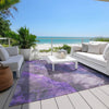 Piper Looms Chantille Floral ACN1864 Lavender Machine Washable Area Rug Outdoor Lifestyle Image Feature