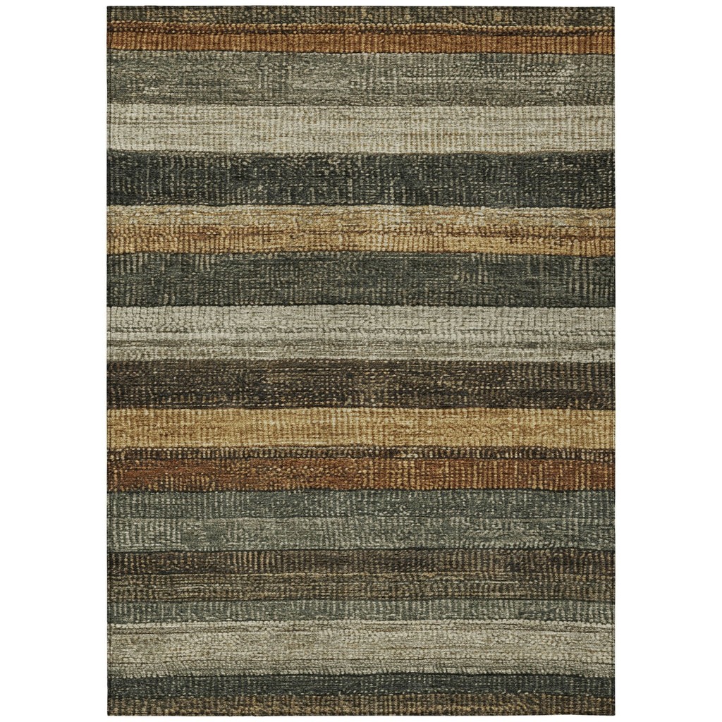 Piper Looms Chantille Stripes ACN1865 Khaki Machine Washable Area Rug main image