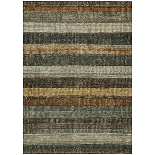 Piper Looms Chantille Stripes ACN1865 Khaki Machine Washable Area Rug main image