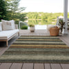 Piper Looms Chantille Stripes ACN1865 Khaki Machine Washable Area Rug Outdoor Lifestyle Image Feature