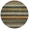 Piper Looms Chantille Stripes ACN1865 Khaki Machine Washable Area Rug Round Main Image