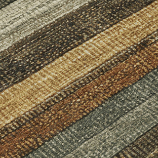 Piper Looms Chantille Stripes ACN1865 Khaki Machine Washable Area Rug Swatch Image