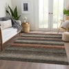 Piper Looms Chantille Stripes ACN1865 Paprika Machine Washable Area Rug Lifestyle Image Feature