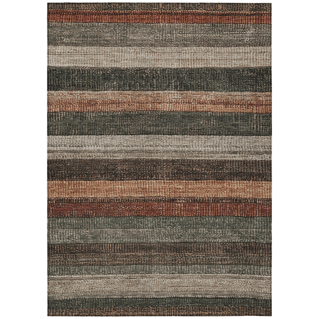 Piper Looms Chantille Stripes ACN1865 Paprika Machine Washable Area Rug main image